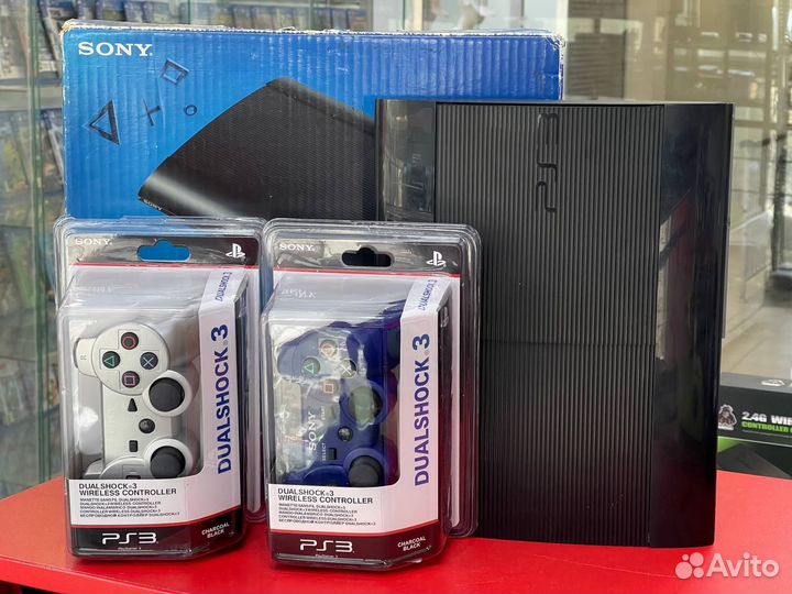 Sony PS3 500GB 2 геймпада и 34 игры