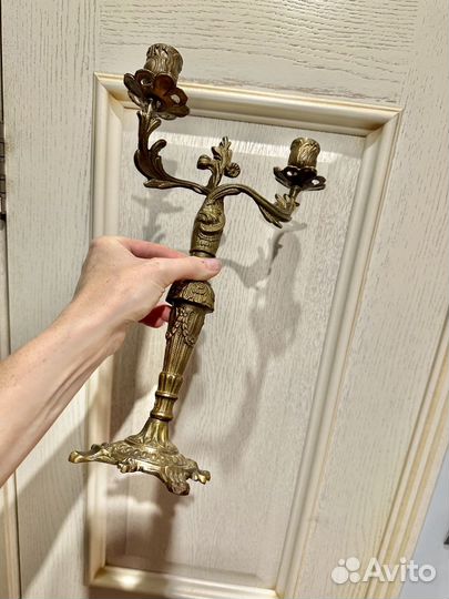 Подсвечник канделябр бронза