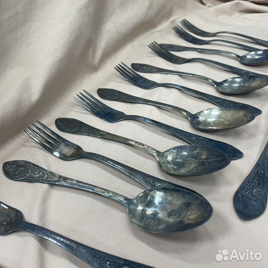 Набор столовых приборов СССР мнц 17шт (сзр)