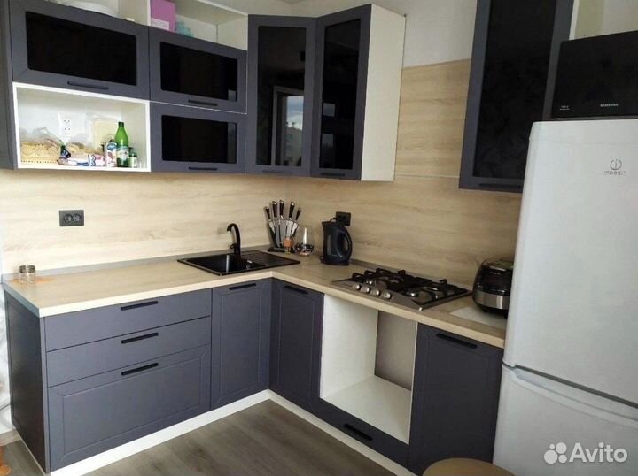 Кухня серая модульная новая