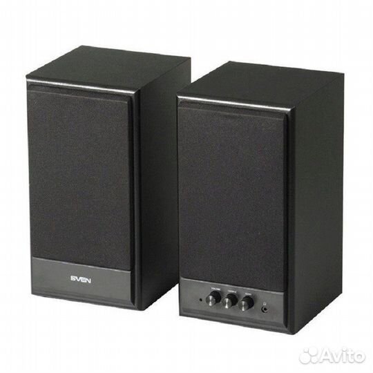 Колонки sven SPS-702 ас 2.0, 2х20 Вт, чёрный