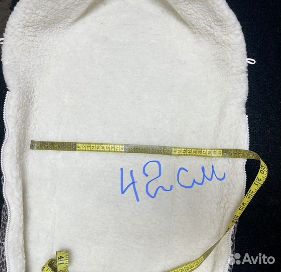 Зимний конверт в коляску на овчине