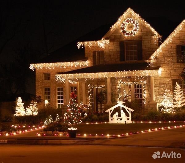 Праздничное украшение домов