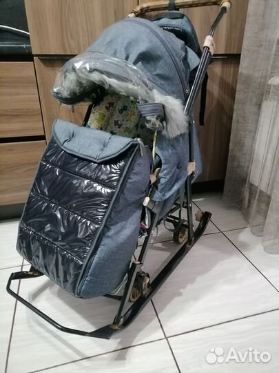 Санки Коляска Galaxy Glory Gloss б/у