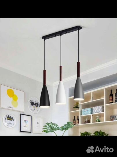 Светильник подвесной новый тройной