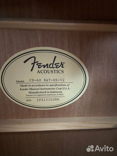 Акустическая гитара fender cd 60