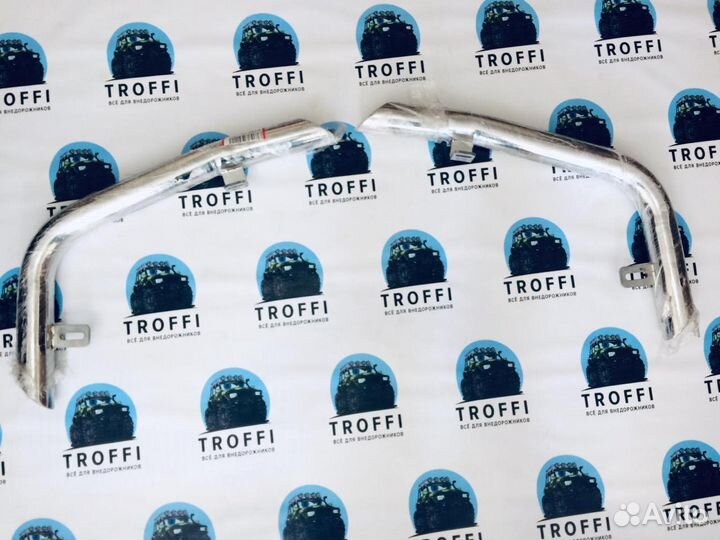 Защита заднего бампера d-76 Toyota LC Prado 120