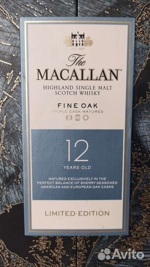 Бутылка из под виски Macallan с коробкой
