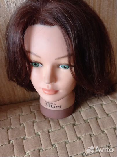 Голова манекен с натуральными волосами