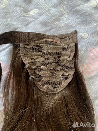 Хвост шиньон из натуральных волос