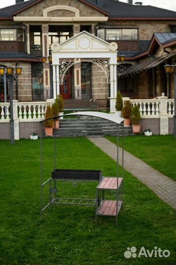 Мангал для дачи с крышей, мм-26