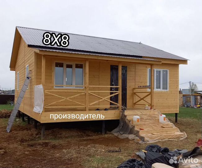 Каркасный дом 8х8