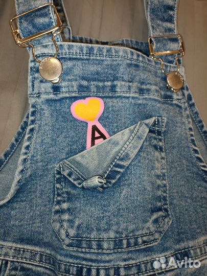 Джинсовый комбинезон для девочки