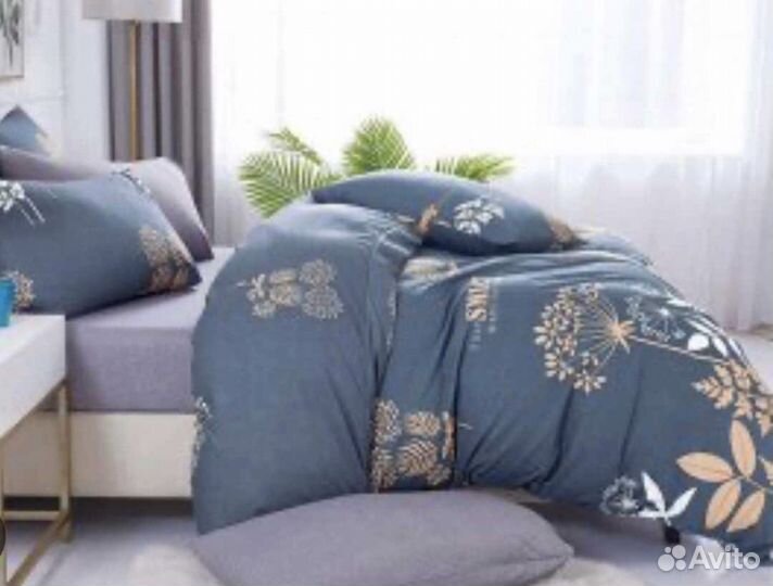 Белье постельное из плотного сатина на резинке