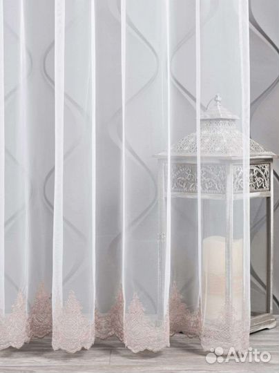 Тюль Греческая сетка с кантом