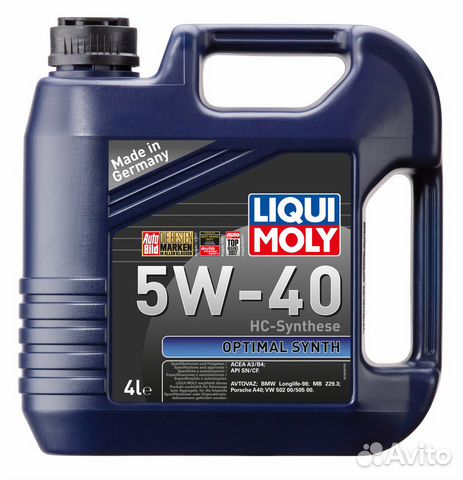 Liqui Moly 5W-40 optimal synth 4л синт (3926)