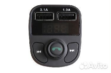 FM трасмиттер с bluetooth и 2 USB портами для заря