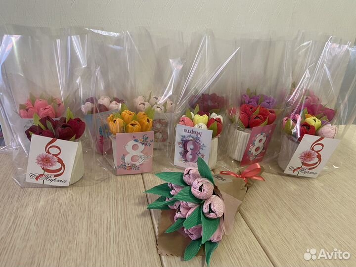 Сладкий букет из конфет