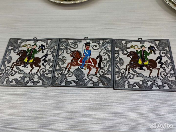 Винтаж из Европы, ложки, баральефы, зеркало, др