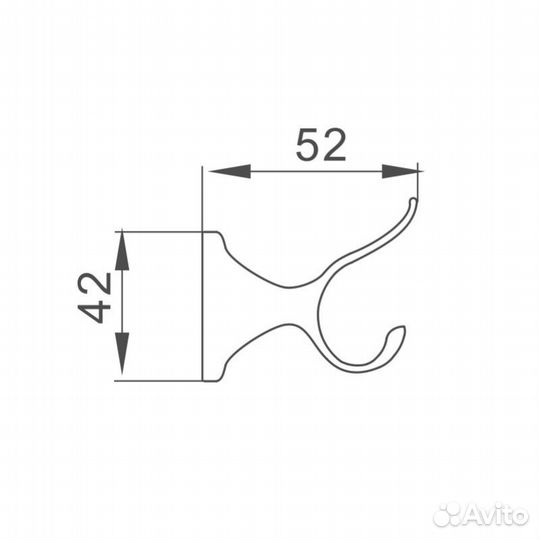 Крючок для ванной комнаты Haiba HB8505, хром