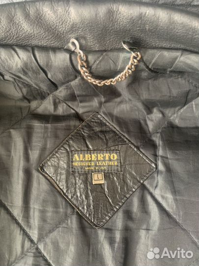 Кожаная байкерская куртка