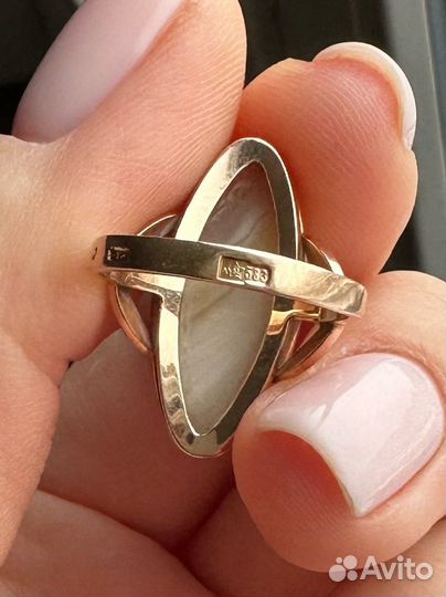 Винтажное кольцо с камнем времен СССР 1979г