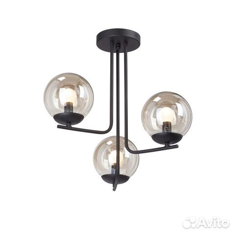 Люстра металл и стекло на кухню