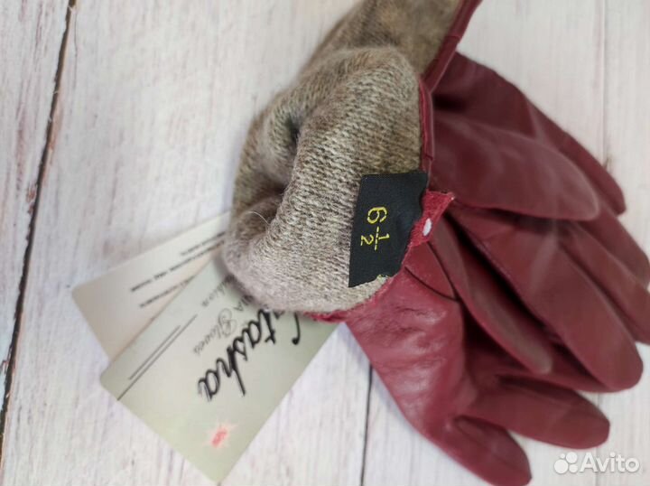 Женские перчатки кожаные новые