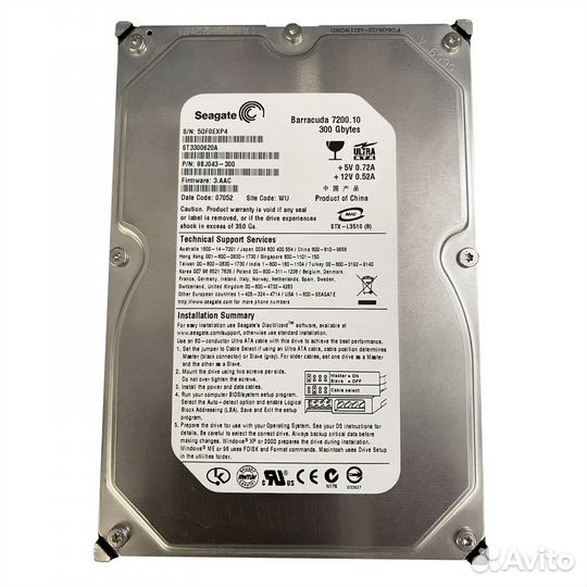 Жесткий диск Seagate ST3300620A 300Gb IDE 3.5