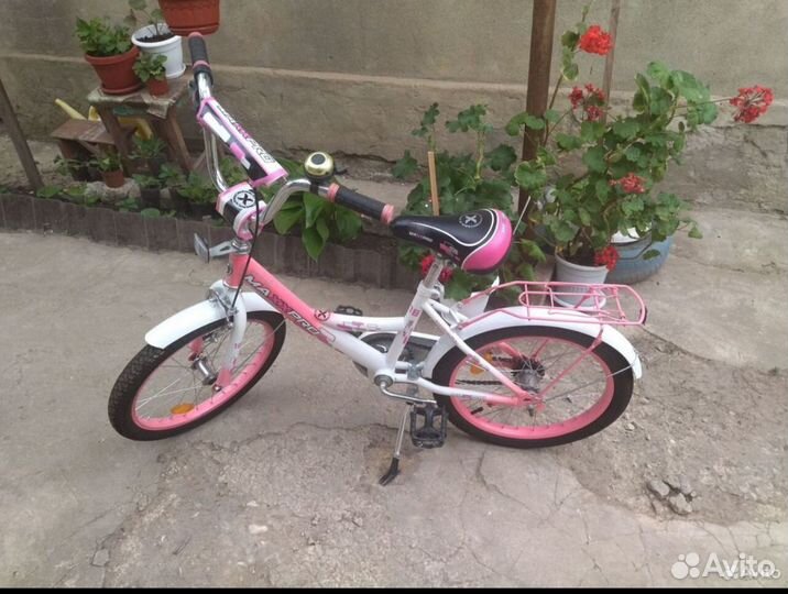 Детский велосипед бу 18 дюймов для девочки