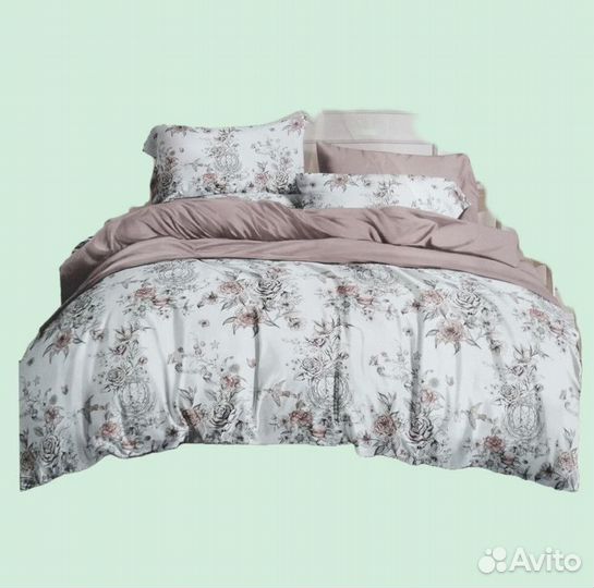 Постельное белье евро с готовым одеялом