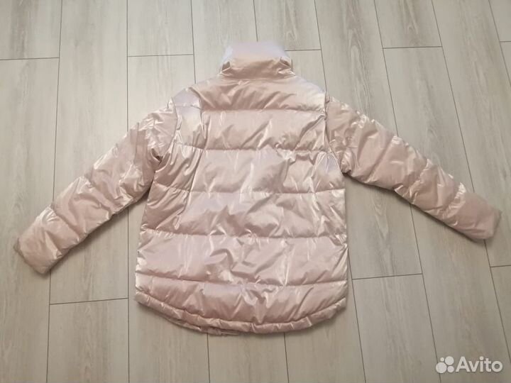 Пуховик бледно розовый пудровый Oversize