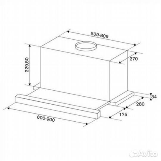 Вытяжка встраиваемая Bertazzoni KTE60MOD1B