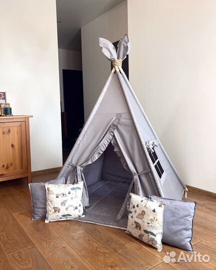 Детская палатка вигвам шалаш (комплект)