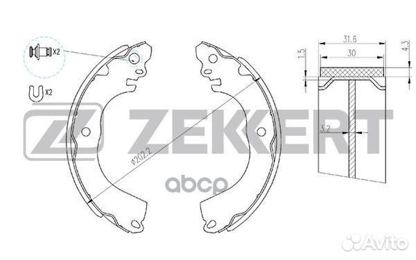 Колодки торм. бараб. задн. Citroen C-Zero 10