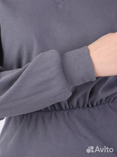 Платье в рубчик