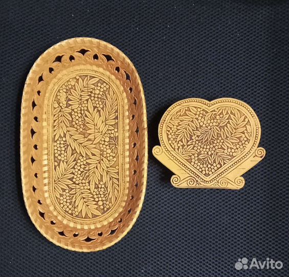 Хлебница и салфетница из бересты