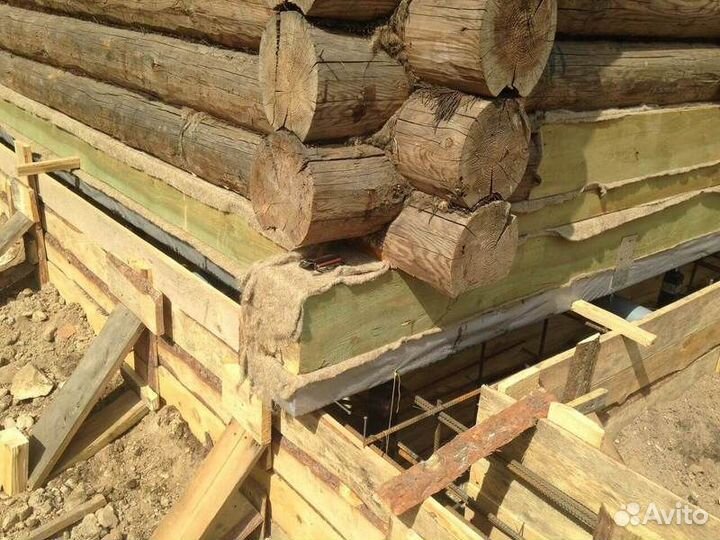 Подъём дома. Замена венцов. Ремонт фундамента