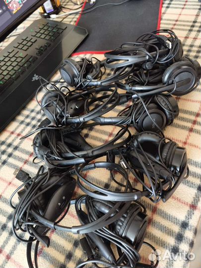 Проводные наушники гарнитура с микрофоном