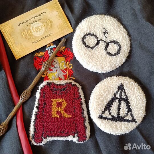 Набор подставок для чашек Гарри Поттер 3 шт