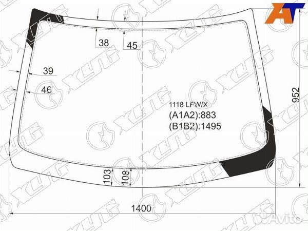 Стекло лобовое LADA kalina cross
