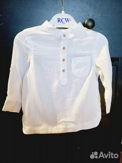 Рубашка белая Kiaby новая 80 размер