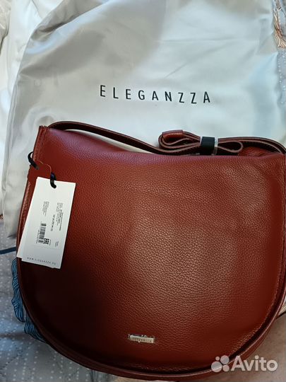 Сумка натуральная кожа италия коричневая