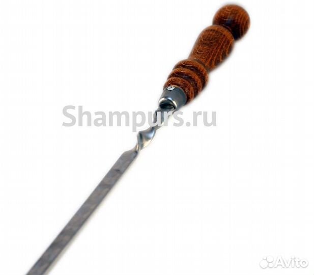 Шампур с деревянной ручкой для баранины 18 мм - 45