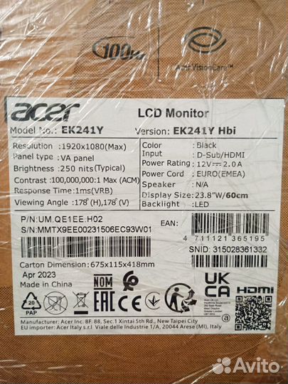 Монитор Acer 23.8