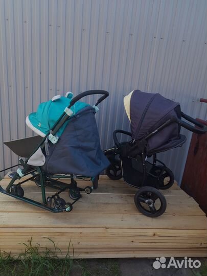 Коляска и санки