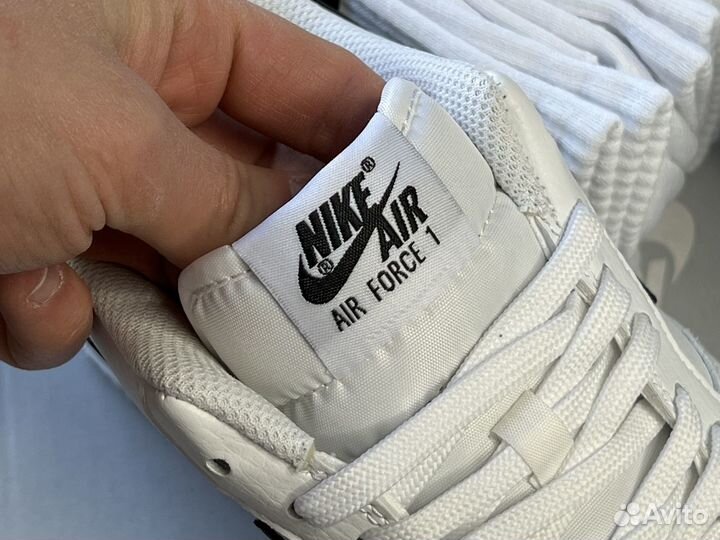 Nike air force 1 white black оригинал