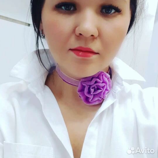 Чокер цветок