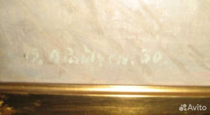 Антикварная картина холст масло