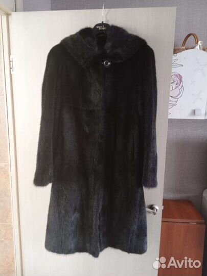 Шуба норковая с капюшоном